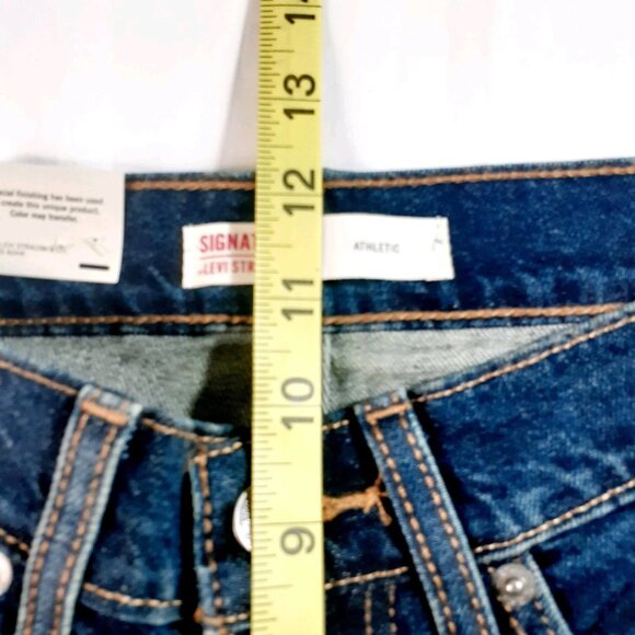 Levi Strauss Signature Jeans Mens 28x30 Athletic Fit Dark Wash Denim - Picture 12 of 14